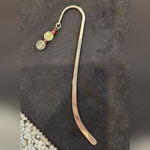 Elegant Silver and Crystal Bookmark